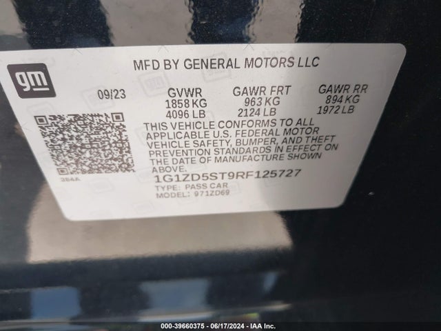Chevrolet MALIBU LT 2024 1G1ZD5ST9RF125727 Image 9