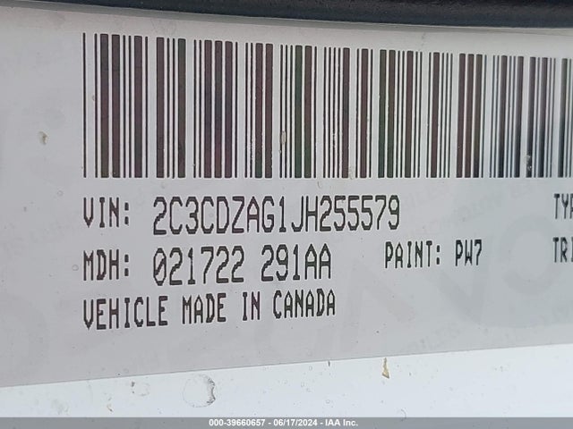 Dodge Challenger Sxt 2018 2C3CDZAG1JH255579 Image 9