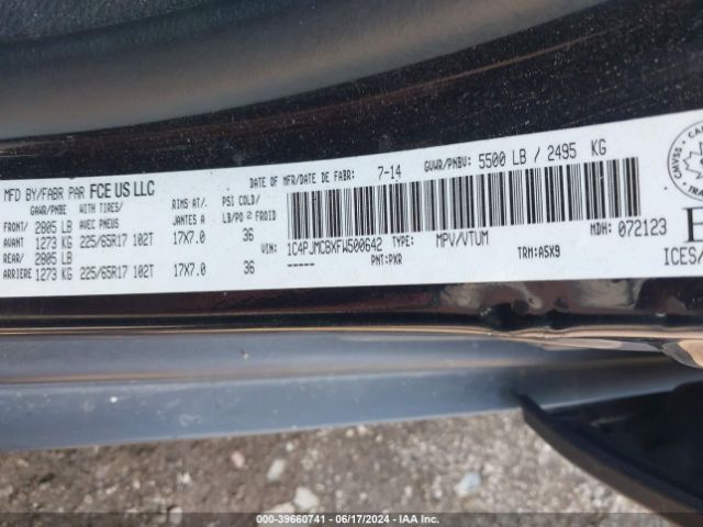 1C4PJMCBXFW500642 Jeep Cherokee North
