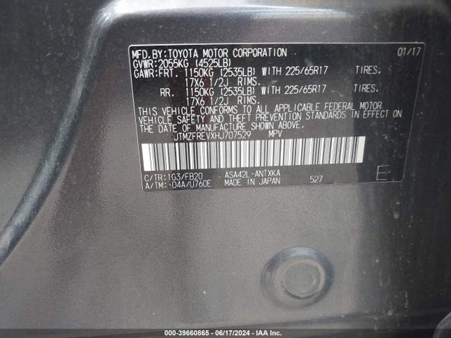 Toyota RAV4 LE 2017 JTMZFREVXHJ707529 Image 9