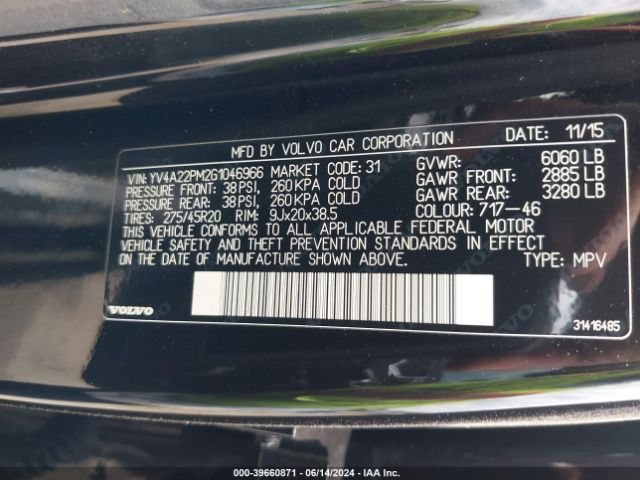 YV4A22PM2G1046966 Volvo Xc90 T6 R-design