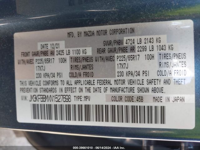 JM3KFBBMXN1527698 Mazda Cx-5 2.5 S Select