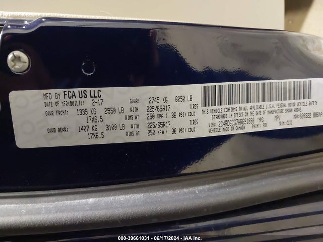 Dodge Grand Caravan Sxt 2017 2C4RDGCG7HR691090 Image 9