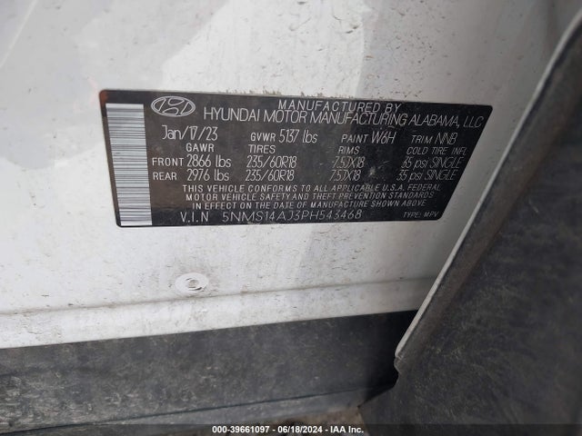 Hyundai Santa Fe Se 2023 5NMS14AJ3PH543468 Image 9