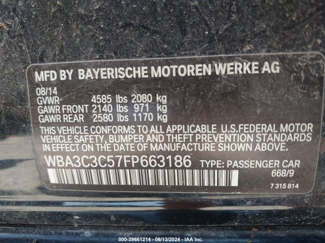 WBA3C3C57FP663186 BMW 320i Xdrive