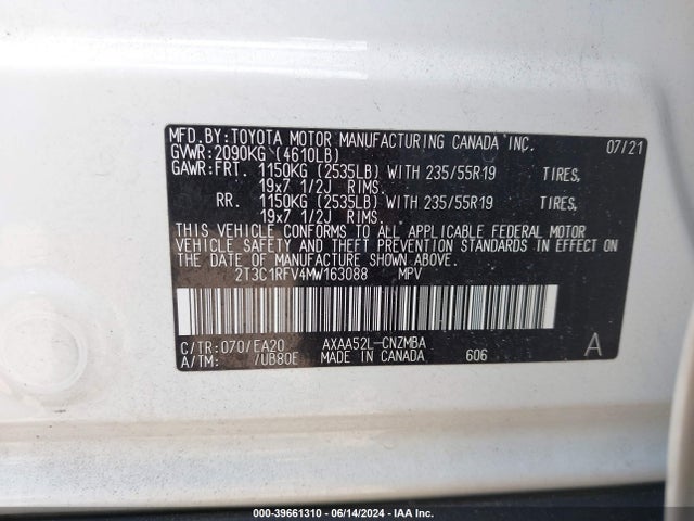 Toyota Rav4 Xle Premium 2021 2T3C1RFV4MW163088 Image 9