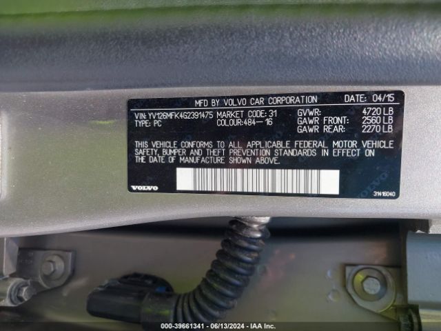 YV126MFK4G2391475 Volvo S60 T5 Drive-e Premier