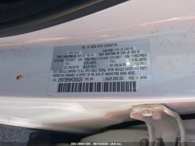 Mazda CX-5 SPORT 2021 JM3KFBBM9M0388829 Image 9