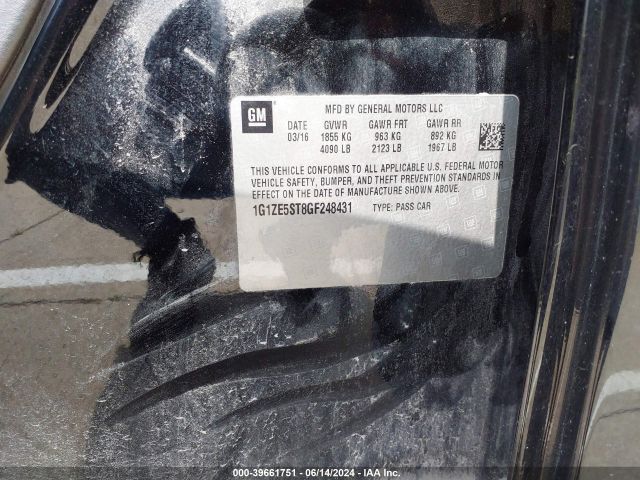 1G1ZE5ST8GF248431 Chevrolet MALIBU 1LT