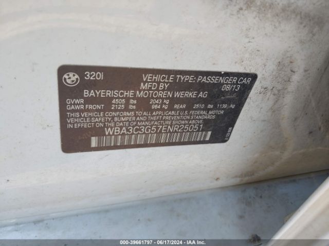 WBA3C3G57ENR25051 BMW 320i Xdrive