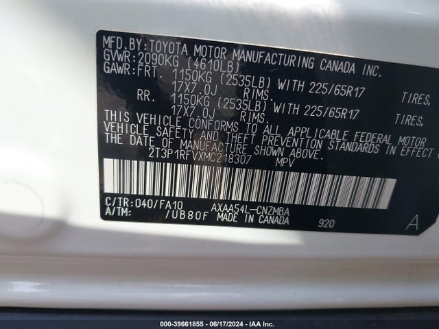 Toyota Rav4 Xle 2021 2T3P1RFVXMC218307 Image 9