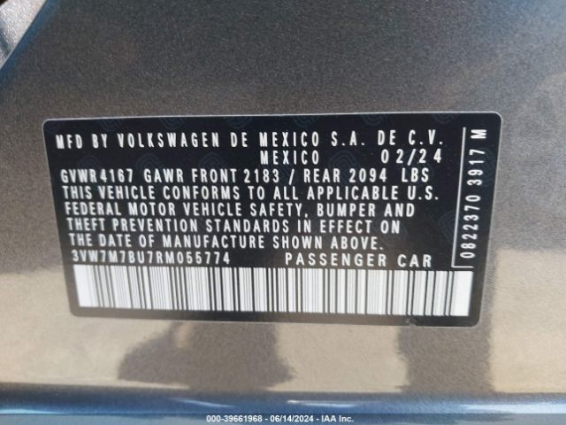 3VW7M7BU7RM055774 Volkswagen Jetta 1.5t Se