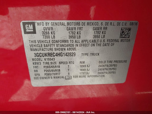 Chevrolet Silverado 1500 2lt 2017 3GCUKREC4HG142829 Image 9
