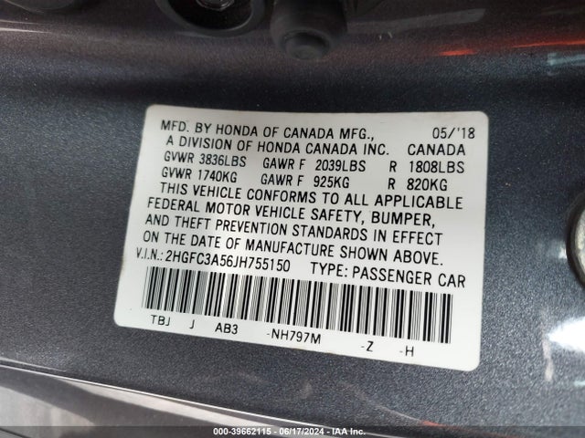 Honda CIVIC SI 2018 2HGFC3A56JH755150 Image 9