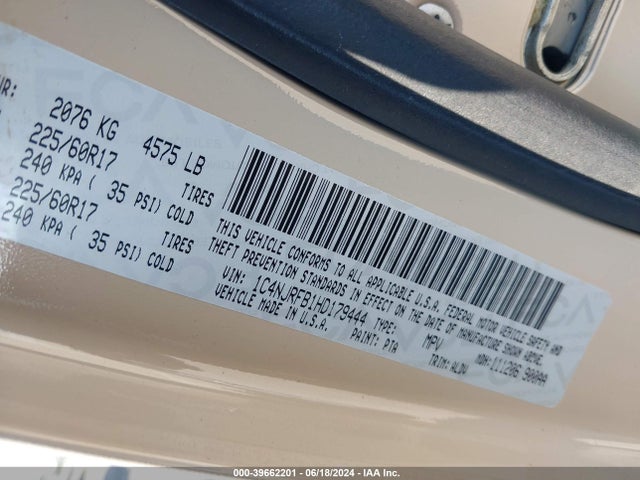 1C4NJRFB1HD179444 Jeep Patriot High Altitude 4x4