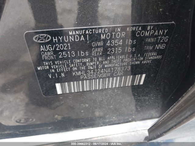 KMHL34J24NA178373 Hyundai Sonata Limited