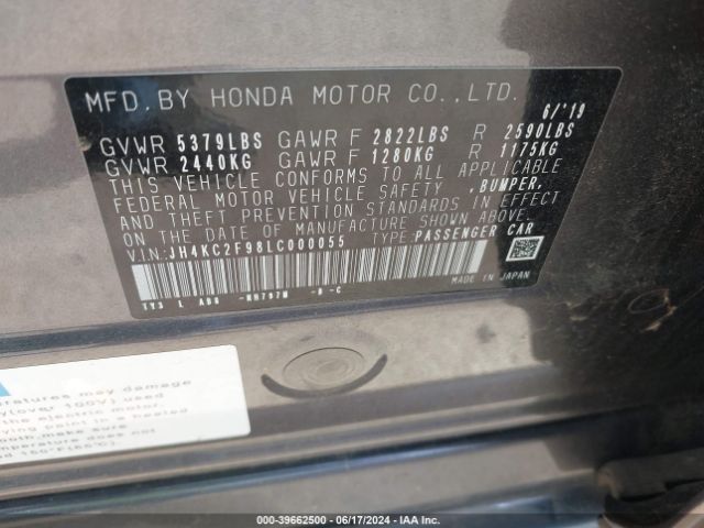 JH4KC2F98LC000055 Acura Rlx Sport Hybrid Advance Package