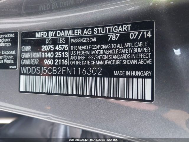 WDDSJ5CB2EN116302 Mercedes-Benz Cla 45 Amg 4matic