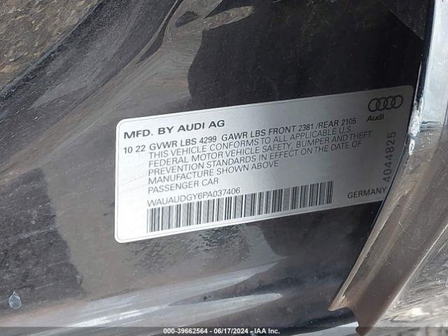 WAUAUDGY6PA037406 Audi A3 Premium 40 Tfsi Front-wheel Drive S Tronic