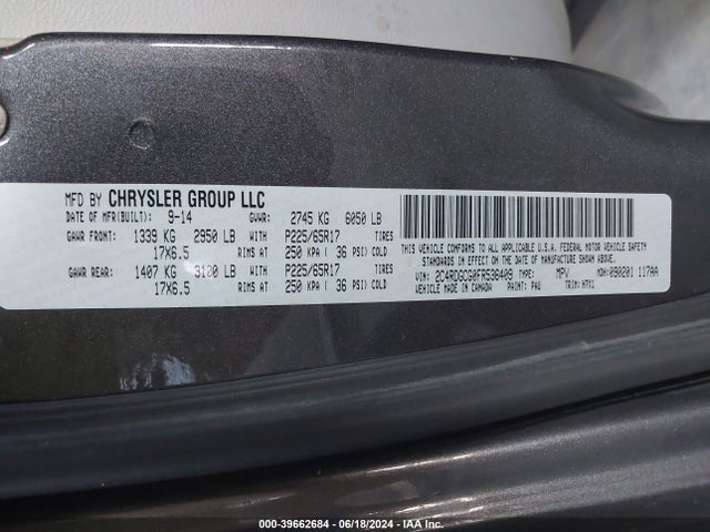 2C4RDGCG0FR536409 Dodge Grand Caravan Sxt