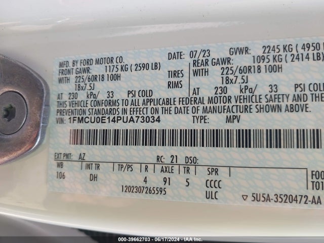 Ford Escape Phev 2023 1FMCU0E14PUA73034 Image 9