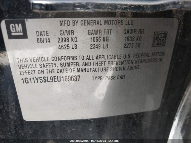 Chevrolet Impala 1ls 2014 1G11Y5SL9EU169637 Image 9