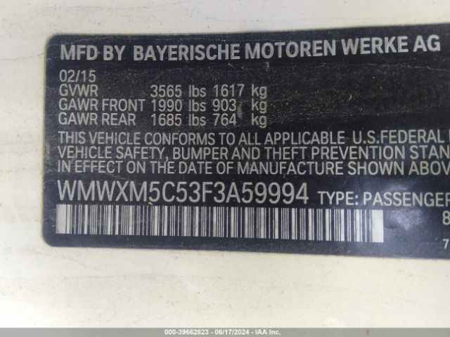 WMWXM5C53F3A59994 Mini Hardtop Cooper