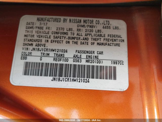 JN1BJ1CR1HW121024 Nissan Rogue Sport Sv