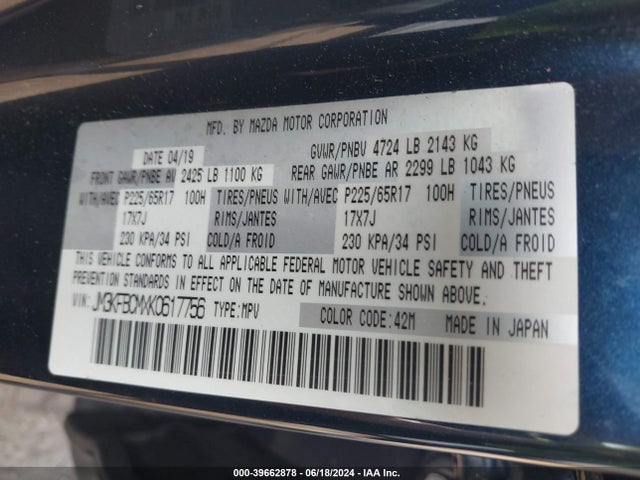 Mazda Cx-5 Touring 2019 JM3KFBCMXK0617756 Image 9