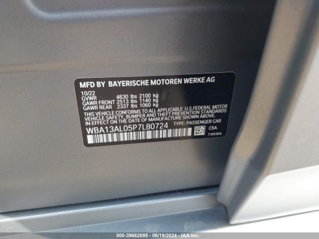 WBA13AL05P7L80724 BMW M235 Gran Coupe I Xdrive