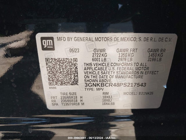 Chevrolet Blazer Fwd 2lt 2023 3GNKBCR48PS217543 Image 9