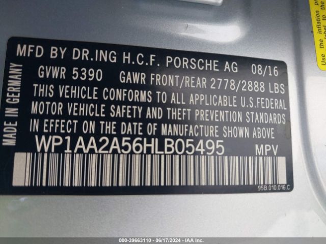 WP1AA2A56HLB05495 Porsche Macan