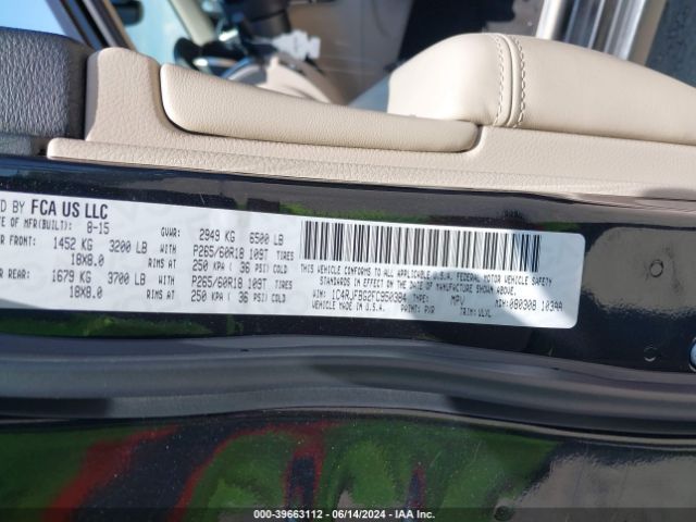 1C4RJFBG2FC950384 Jeep Grand Cherokee Limited