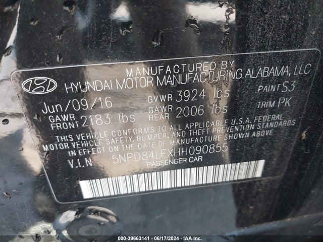 Hyundai ELANTRA SE 2017 5NPD84LFXHH090855 Image 9