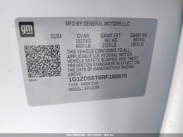 Chevrolet MALIBU LT 2024 1G1ZD5ST6RF160970 Image 9