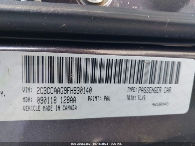 2C3CCAAG9FH930140 Chrysler 300 Limited
