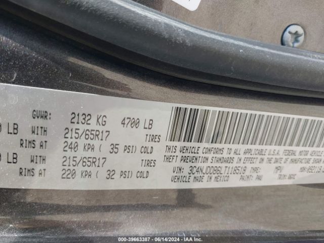 3C4NJDDB6LT118518 Jeep Compass Trailhawk 4x4