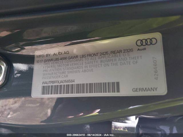 WAUTPBFFXJA056584 Audi A3 E-tron 1.4t Premium