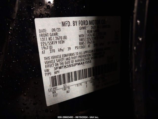 3FMTK3S52PMA81555 Ford Mustang Mach-e Premium