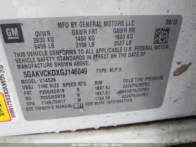 5GAKVCKDXGJ146049 Buick Enclave Premium