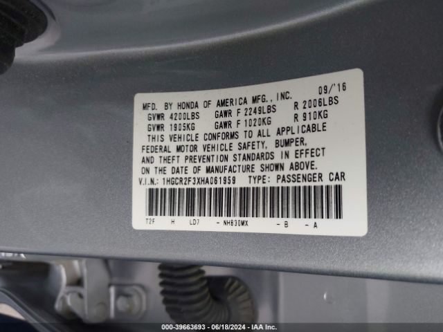 1HGCR2F3XHA061959 Honda ACCORD LX