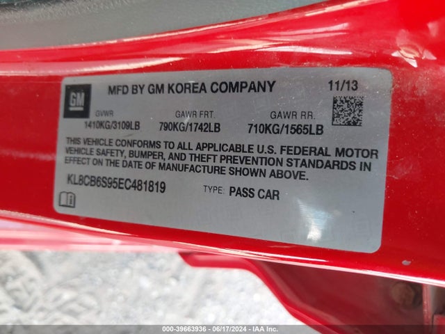Chevrolet Spark Ls Auto 2014 KL8CB6S95EC481819 Image 9