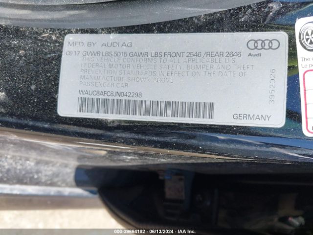 WAUC8AFC8JN042298 Audi A6 2.0t Premium/2.0t Sport