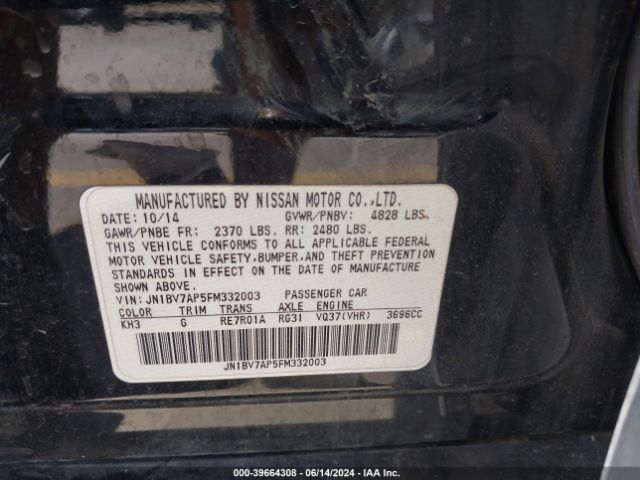 JN1BV7AP5FM332003 Infiniti Q50 Premium