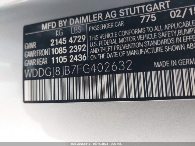 WDDGJ8JB7FG402632 Mercedes-Benz C 350 Sport 4matic