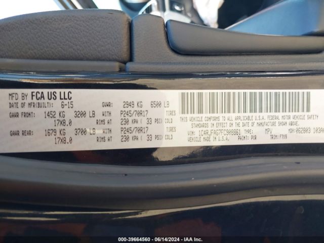 1C4RJFAG7FC908861 Jeep Grand Cherokee Laredo