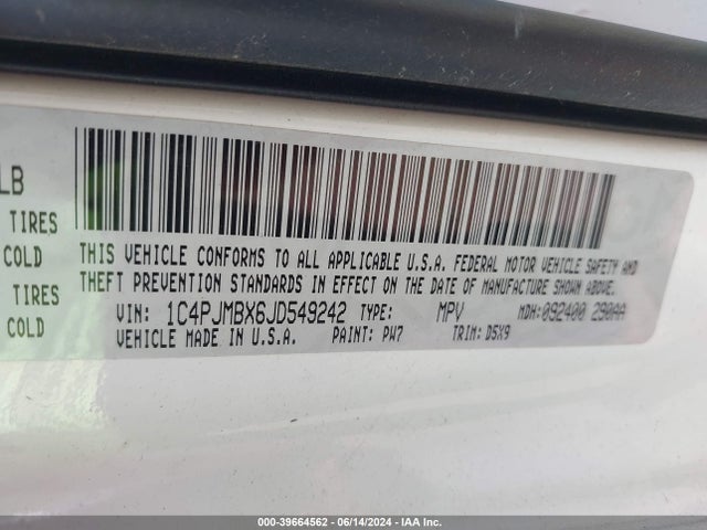 1C4PJMBX6JD549242 Jeep Cherokee Trailhawk 4x4