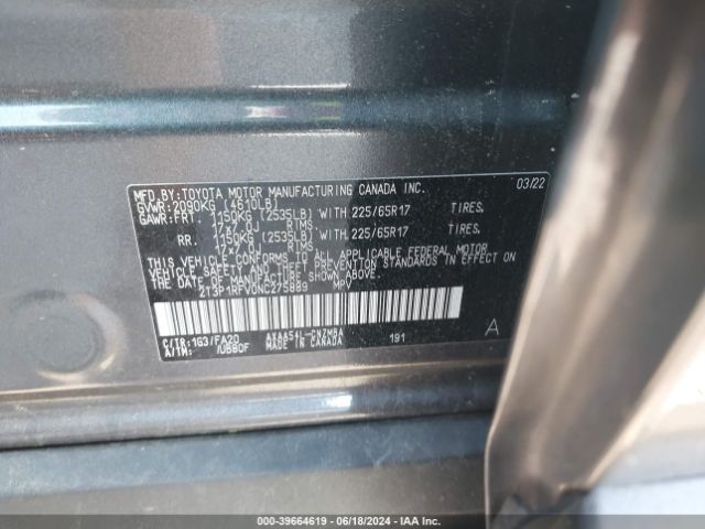 2T3P1RFV0NC275889 Toyota Rav4 Xle