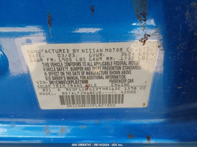3N1CN8EVXPL827800 Nissan Versa 1.6 Sv Xtronic Cvt