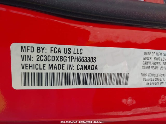 Dodge Charger Sxt 2023 2C3CDXBG1PH663303 Image 9